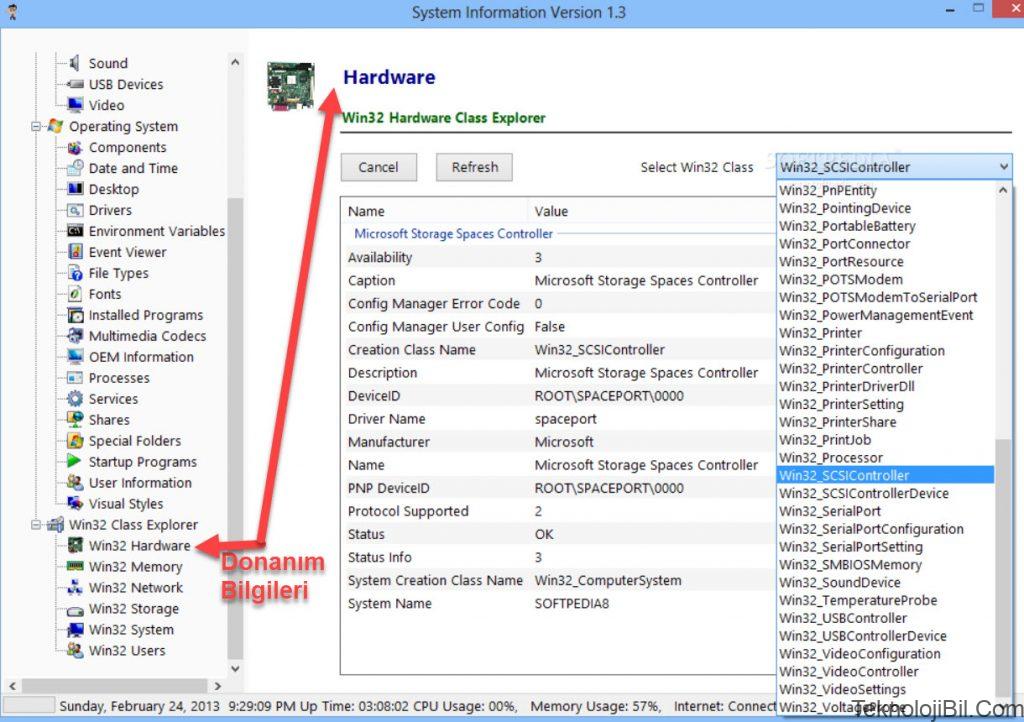 Система 32. Microsoft Storage Port Driver. System info program. Win32. Win32 System information.